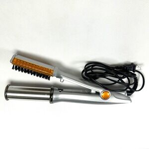 InStyler Rotating Iron Hair Straightener Curler Silver Amber Model IS1001.1